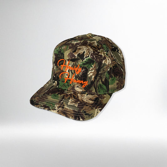 Howdy Hunny OG Camo Script Logo Orange